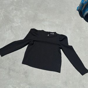 Zara ruffled shoulder top